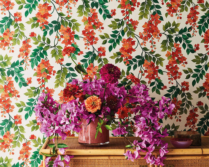 Cole & Son Bougainvillea Wallpaper Room Set detail