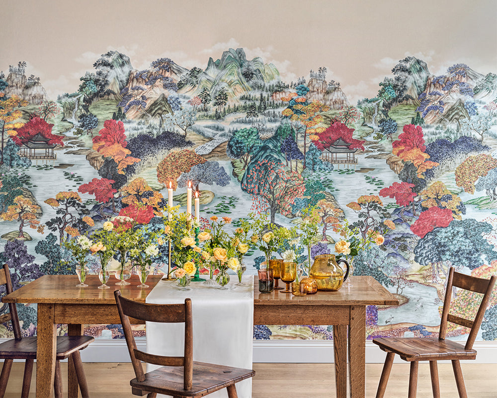 Cole & Son Pavilion in Soft Maple in a living space