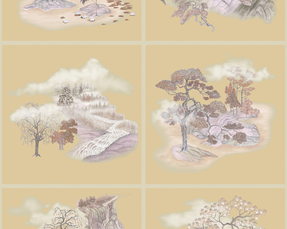 Cole & Son Tile Toile in Gilded Autumnal