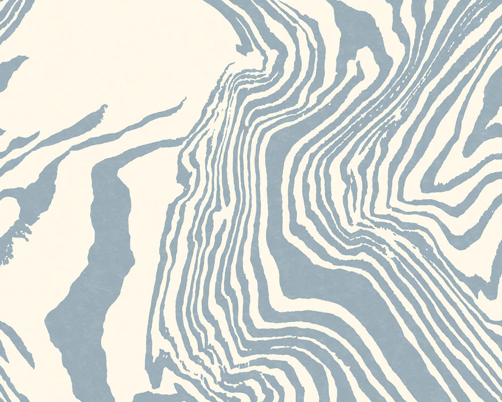 Harlequin x Henry Holland Marble Wallpaper in Atlantic
