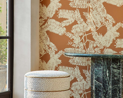 Harlequin Extravagance Wallpaper in Paprika in a living space