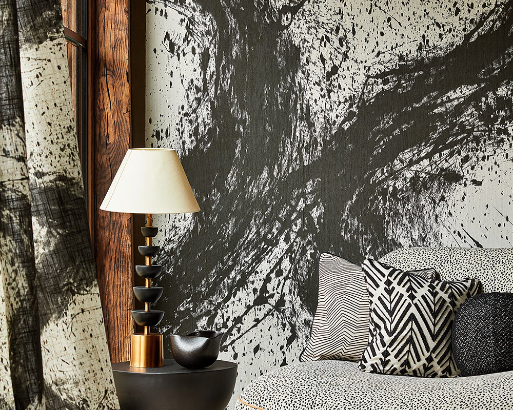 Harlequin Enigmatic Wallpaper in a living room