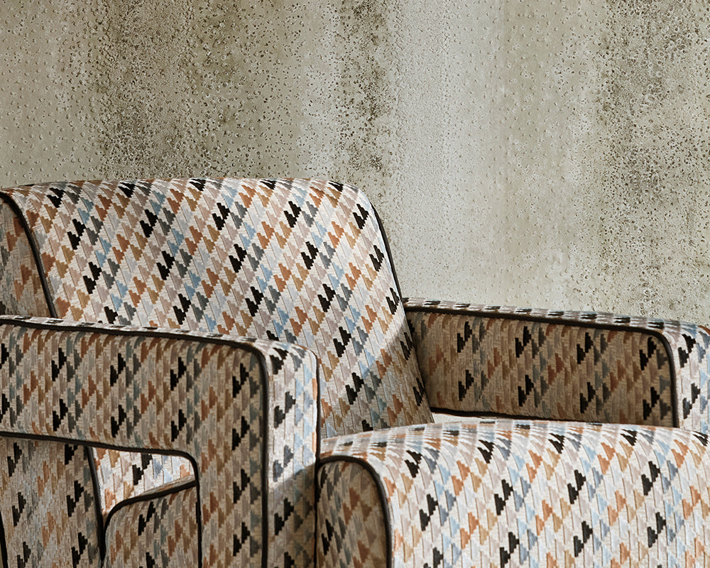 Harlequin Sabkha Wallpaper in a living room
