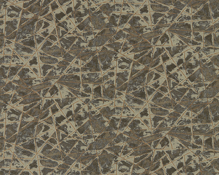 Harlequin Shatter Wallpaper in Gold/Zinc