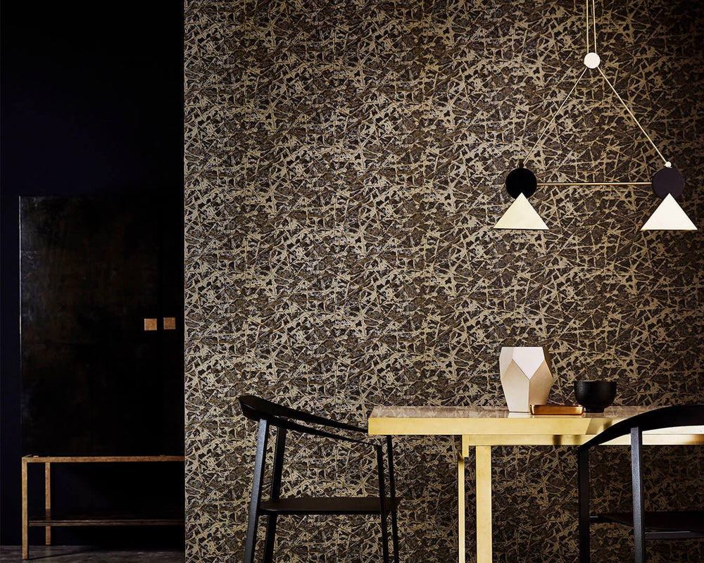 Harlequin Shatter Wallpaper in a hallway