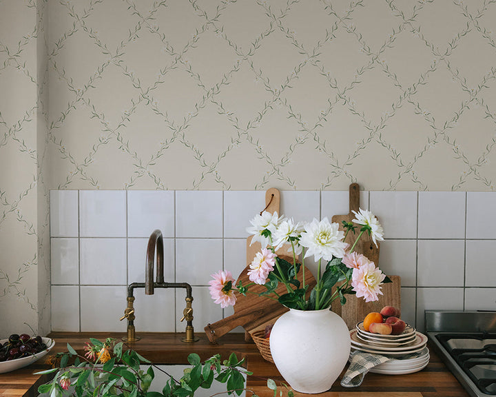 Sandberg Ewa Wallpaper in a kitchen
