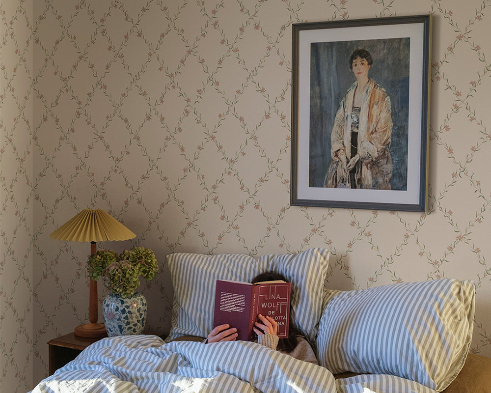 Sandberg Ewa Wallpaper in a bedroom