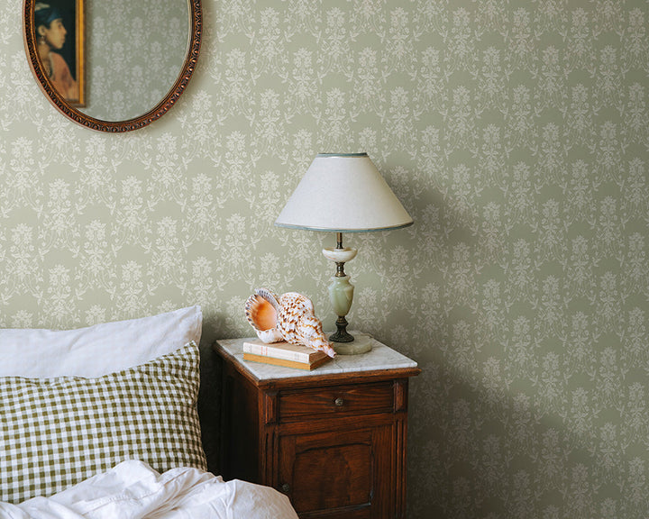 Sandberg Alva Wallpaper in a bedroom