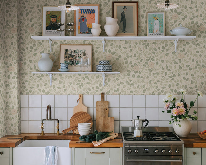 Sandberg Solliden Wallpaper in a kitchen