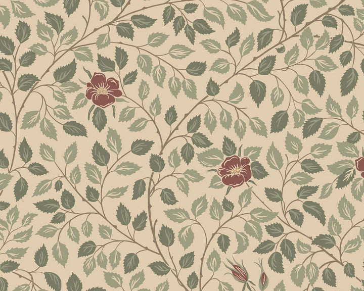 Sandberg Solliden Wallpaper in Burgundy