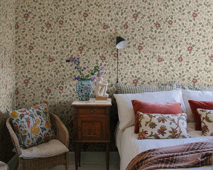Sandberg Solliden Wallpaper in a bedroom