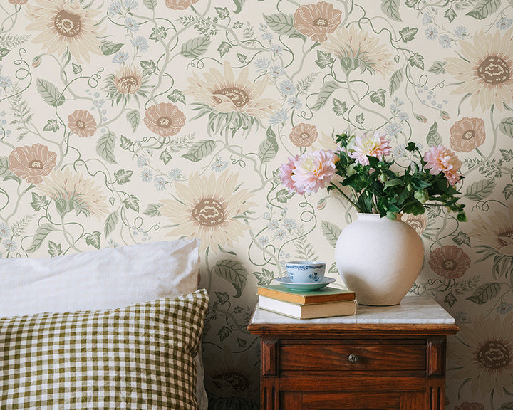 Sandberg Solveig Wallpaper in a bedroom