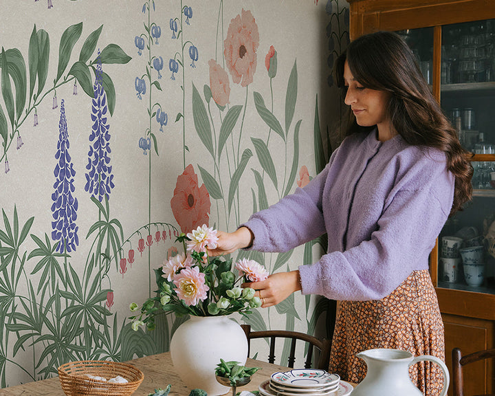 Sandberg Aino Wallpaper in a kitchen