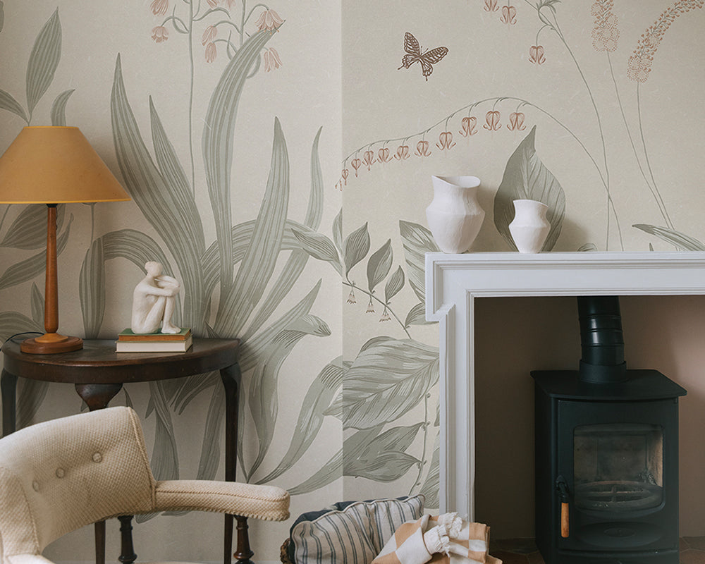Sandberg Aino Wallpaper in a living room