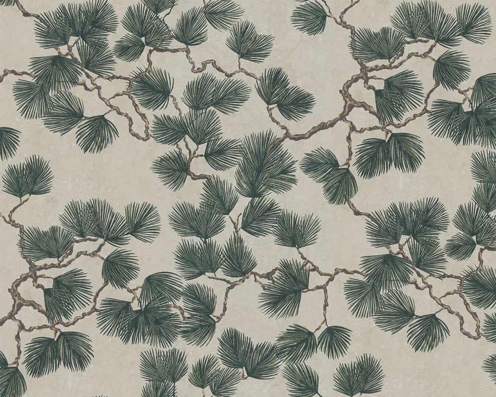 Sandberg Pine Mural Wallpaper in Green