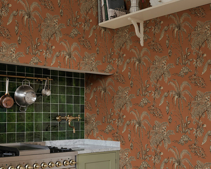 Sandberg Moa Wallpaper in a kitchen