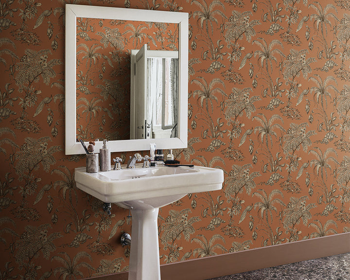 Sandberg Moa Wallpaper in a bathroom