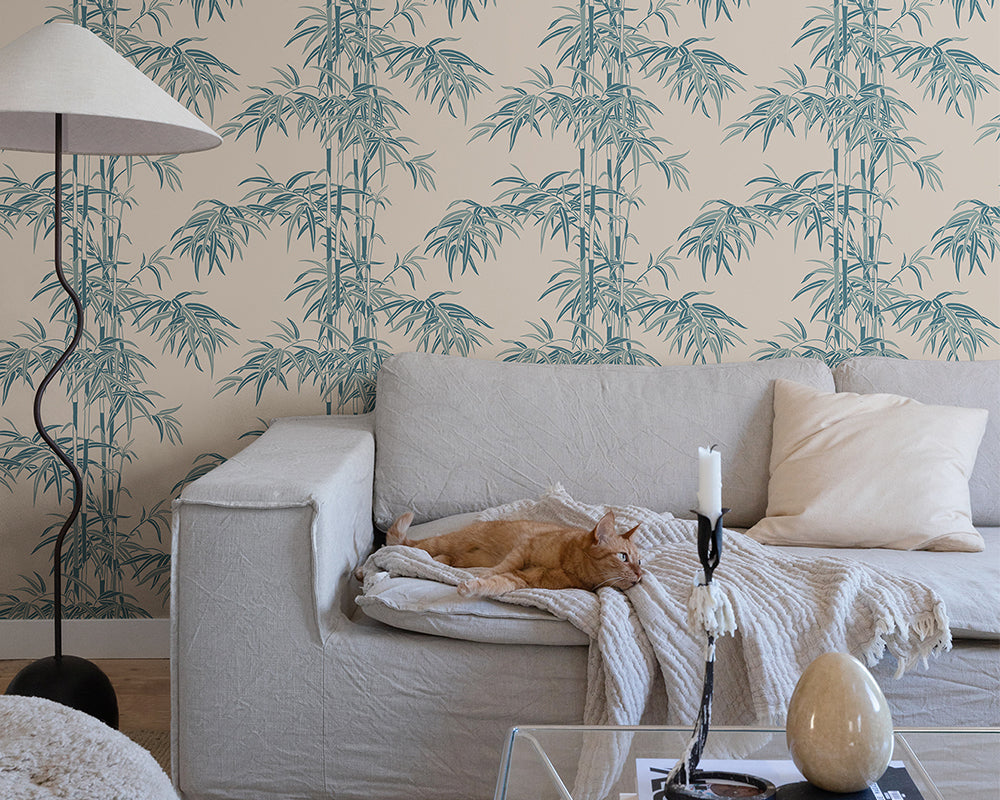 Sandberg Leon Wallpaper in a living room