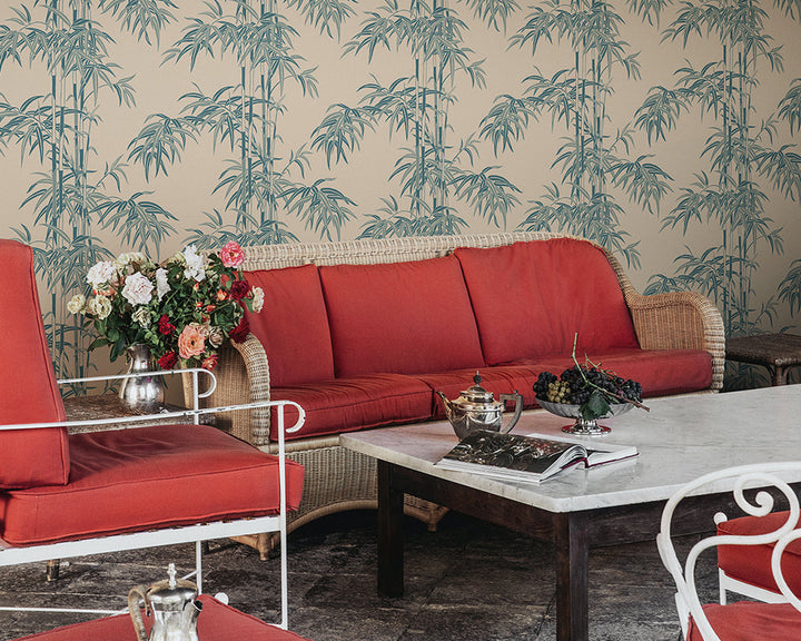 Sandberg Leon Wallpaper in a living room