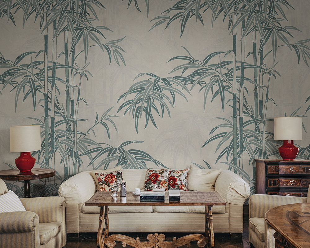 Sandberg Leon Mural Wallpaper in a living room