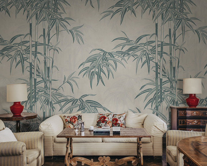 Sandberg Leon Mural Wallpaper in a living room