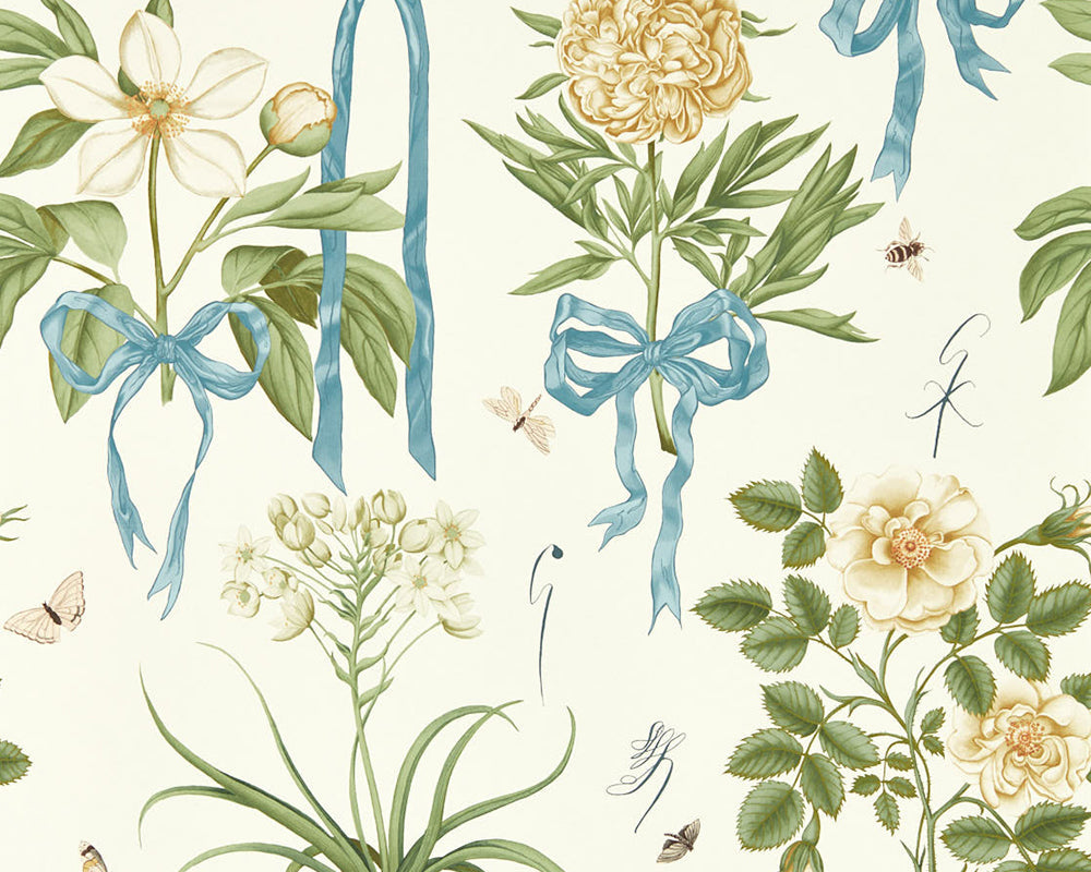 Sanderson Cupid's Beau Wallpaper in Quince/Chalk