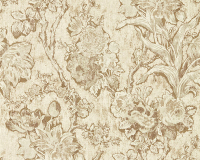 Sanderson Fringed Tulip Toile Wallpaper in Jute