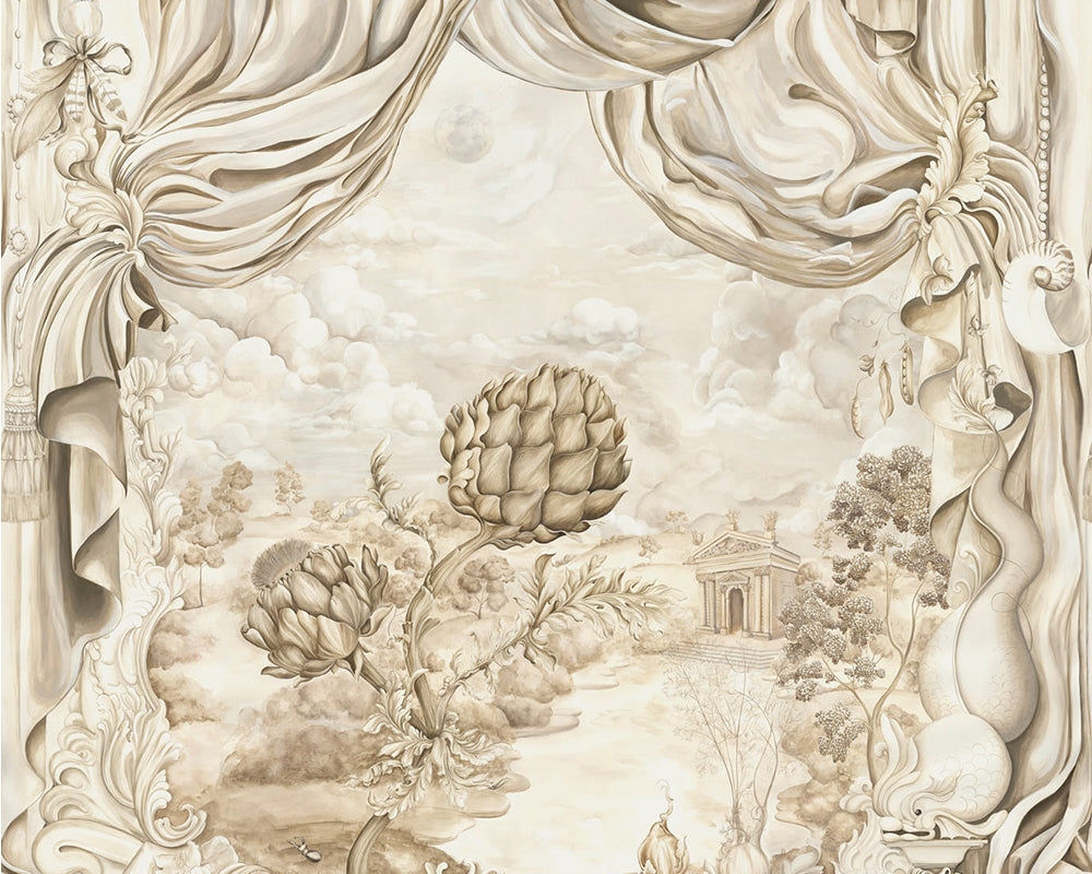 Sanderson Pygmalion Wallpaper in Alabaster