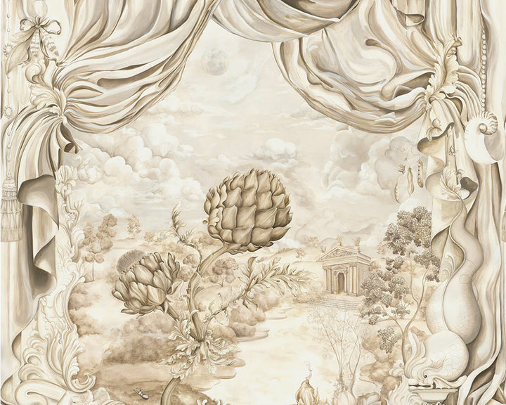 Sanderson Pygmalion Wallpaper in Alabaster