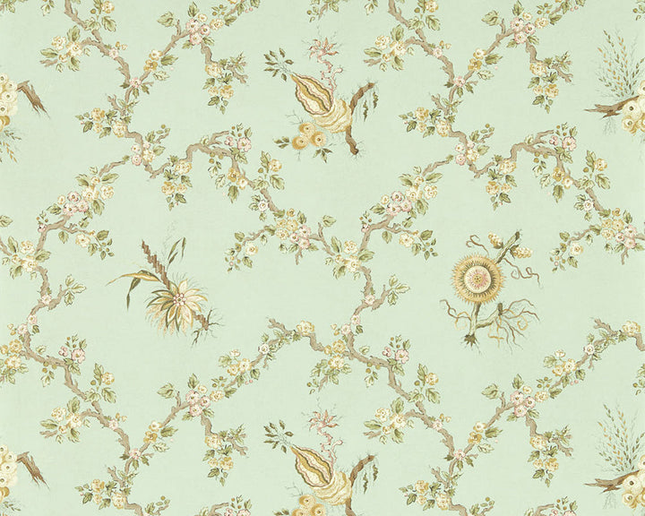 Sanderson Trelliage Wallpaper in Aphrodite/Blush