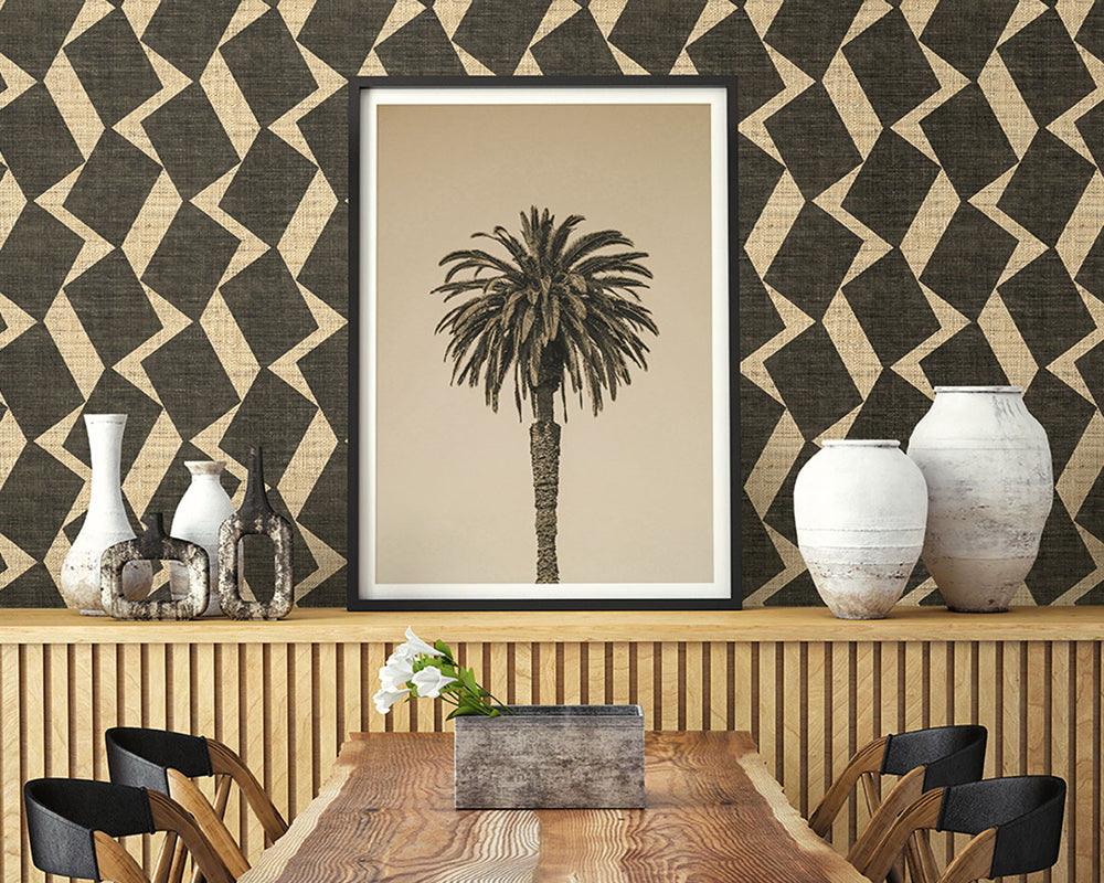 Today Interiors Savannah Grass - Pattern 10 Wallpaper LS60500 in a dinning space