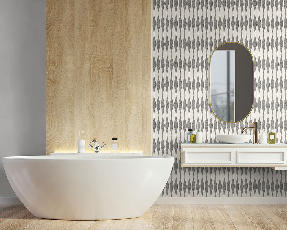 Today Interiors Savannah Grass Wallpaper LS61000 in a bathroom