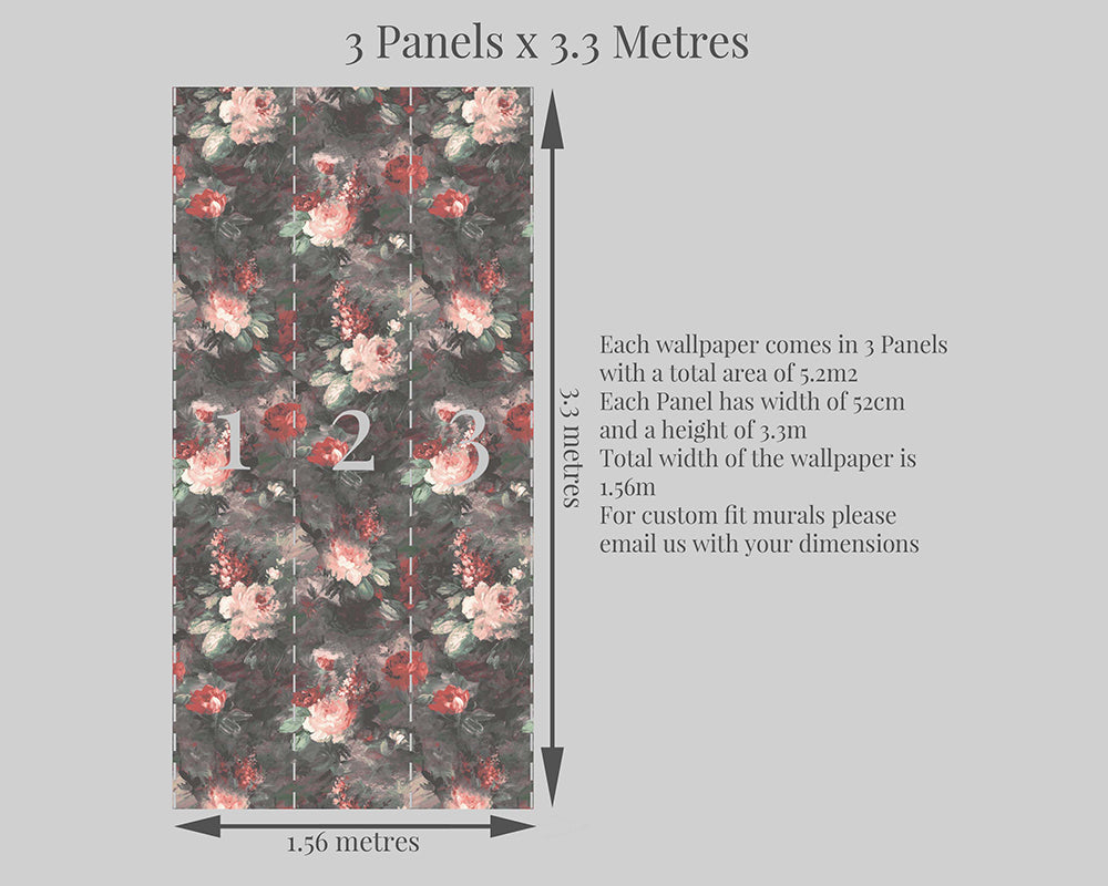 Woodchip & Magnolia Ava Marika Wallpaper 3 panels