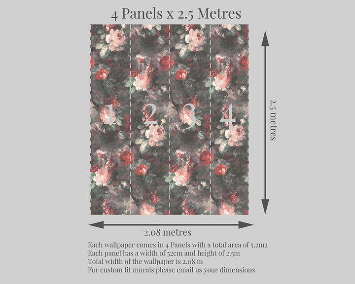 Woodchip & Magnolia Ava Marika Wallpaper 4 panels