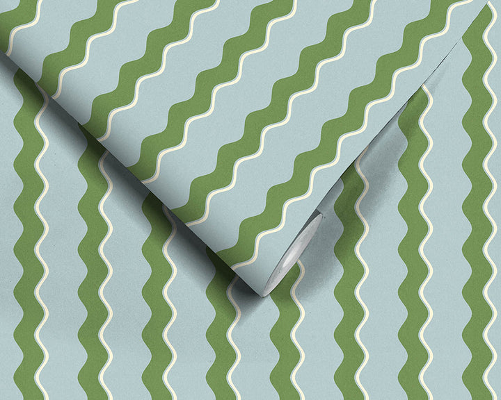Woodchip & Magnolia Cari Wave Wallpaper roll