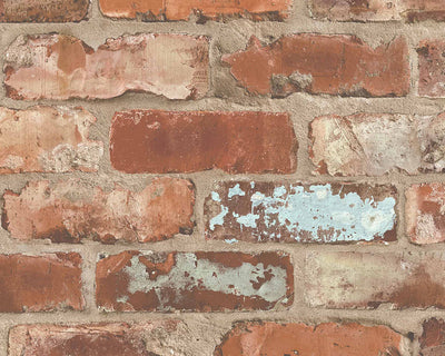 Castlefield Brick Wallpaper by Woodchip & Magnolia in Clay