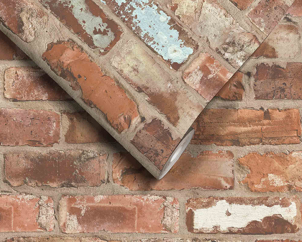 Woodchip & Magnolia Castlefield Brick Wallpaper roll