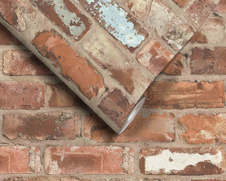 Woodchip & Magnolia Castlefield Brick Wallpaper roll
