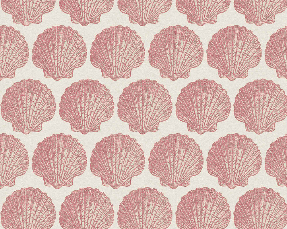 Woodchip & Magnolia Michelle Wallpaper in Berry
