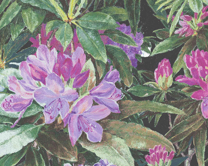 Woodchip & Magnolia Rhododendron Wallpaper