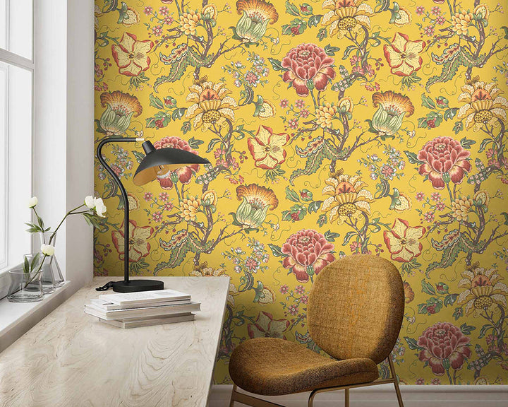 Woodchip & Magnolia Arcadia Wallpaper in an office space