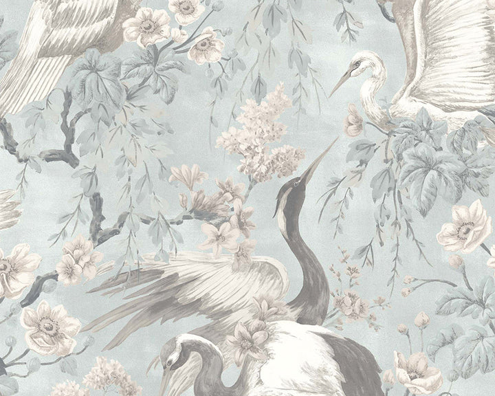 Woodchip & Magnolia Maurice Wallpaper in Duck Egg Blue