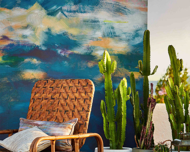 Breegan Jane x Clarke & Clarke Nairobi Wallpaper in Sunset