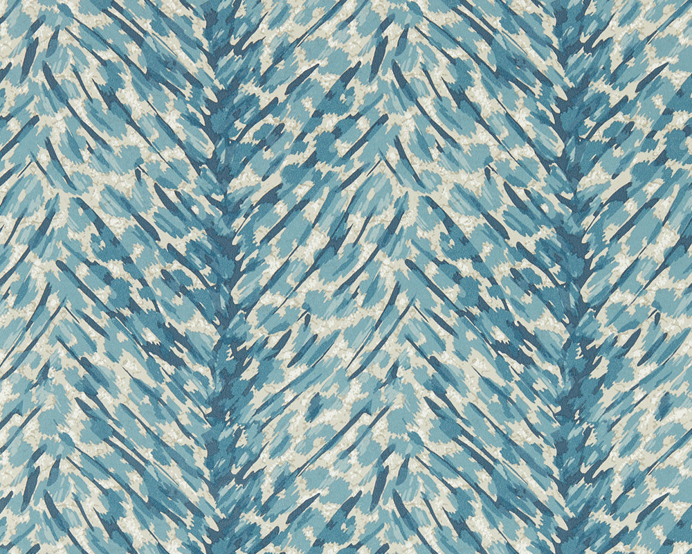 Breegan Jane x Clarke & Clarke Pokot Wallpaper in Denim