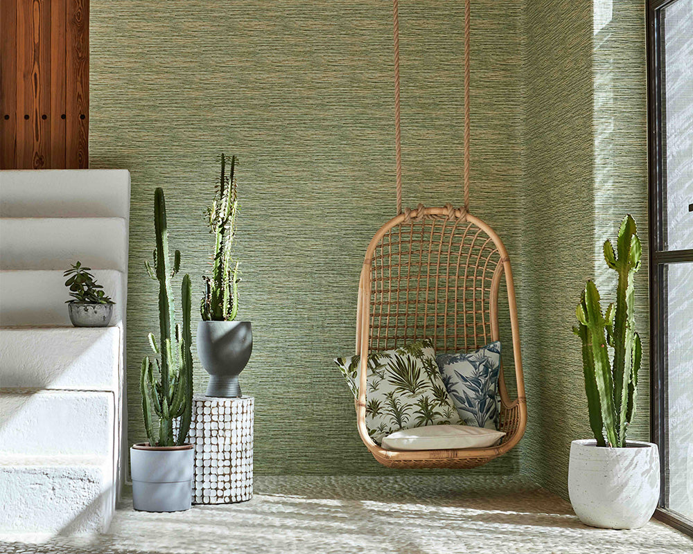 Breegan Jane x Clarke & Clarke Xan Wallpaper in a living space