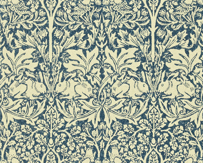 Morris & Co Brer Rabbit Wallpaper in Indigo/Vellum