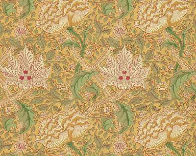 Morris & Co Windrush Wallpaper in Gold & Thyme