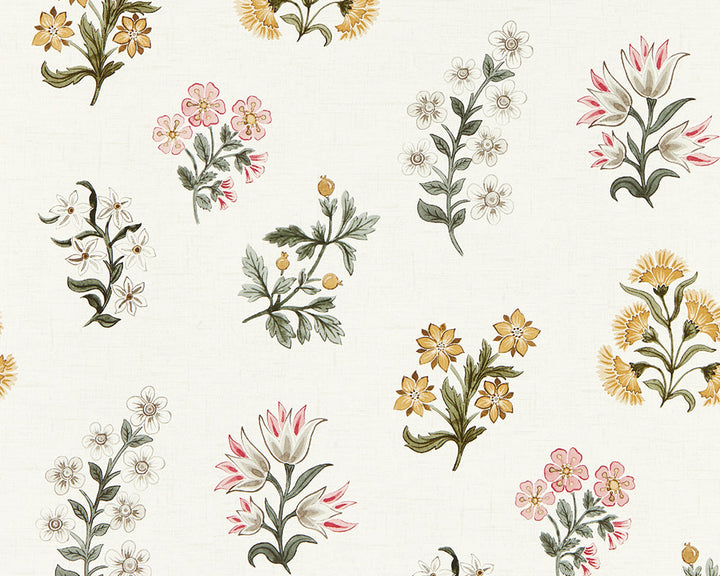 Clarke & Clarke Leiden Wallpaper in Blush/Ochre