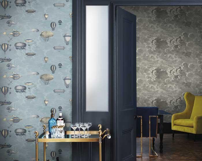 Cole & Son Macchine Volanti Wallpaper Room Set