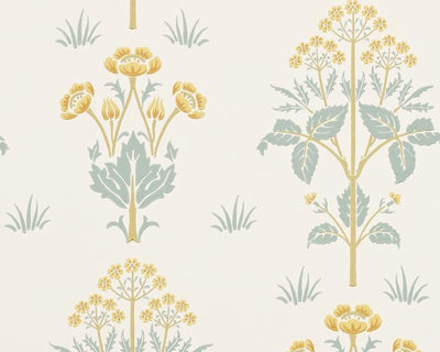 Morris & Co Meadow Sweet Wallpaper in Gold/Slate